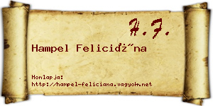 Hampel Feliciána névjegykártya